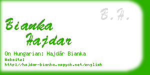 bianka hajdar business card