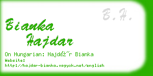 bianka hajdar business card